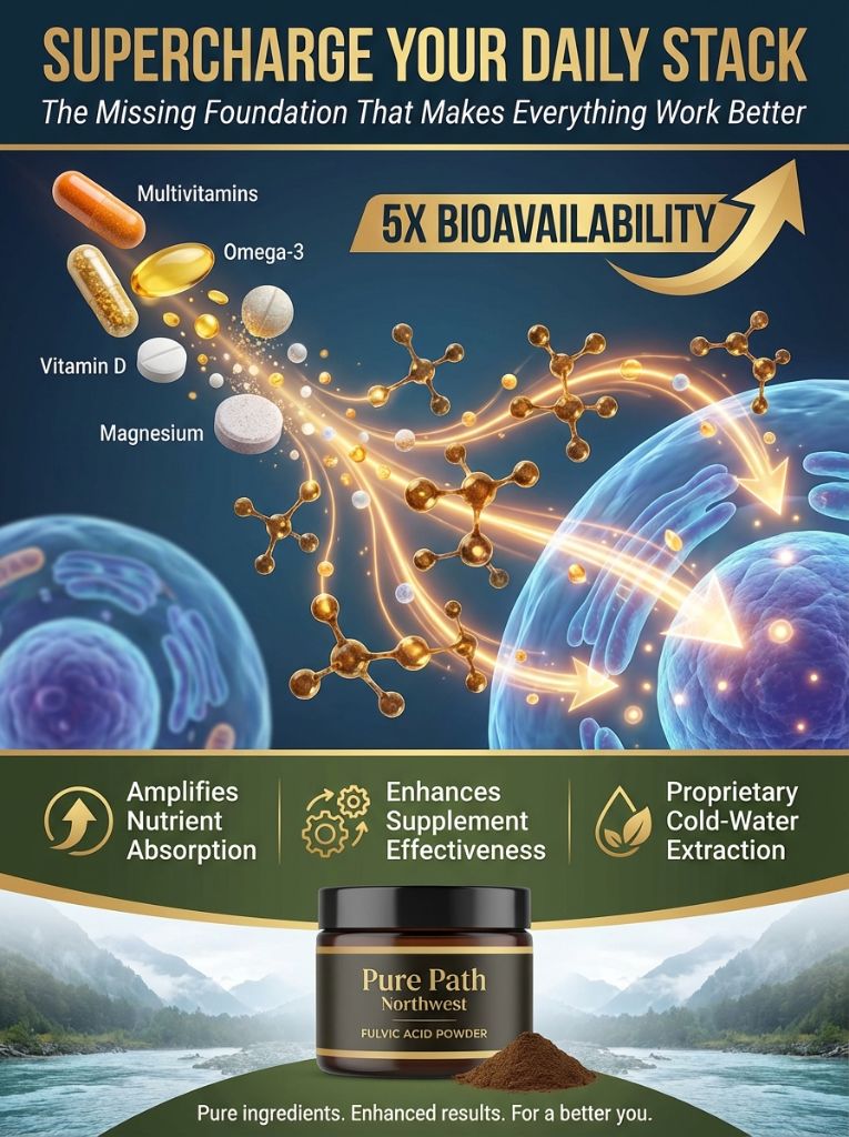 Supercharge Your Daily Stack — transport-focused bioavailability with Pure Path Northwest Fulvic Acid Powder